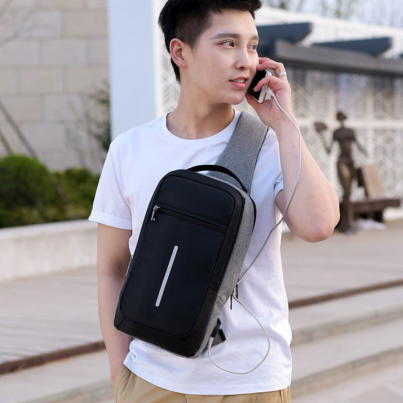 Anti-theft USB Chest Bag