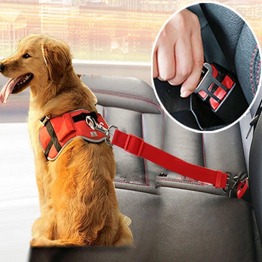 Corde de traction télescopique pour ceinture de sécurité de voiture pour animaux de compagnie