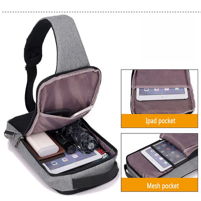 Anti-theft USB Chest Bag