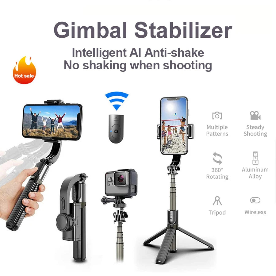 Steady Smartphone Shots: Gimbal with Selfie Stick