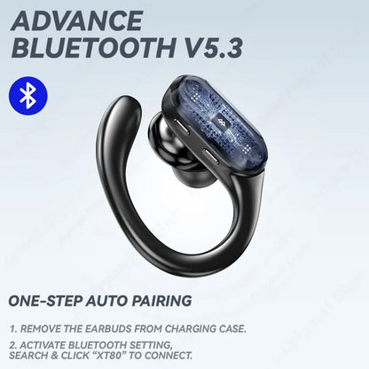 XT80 Bluetooth 5.3 Earphones True Wireless Headphones